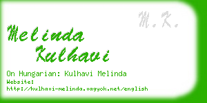 melinda kulhavi business card